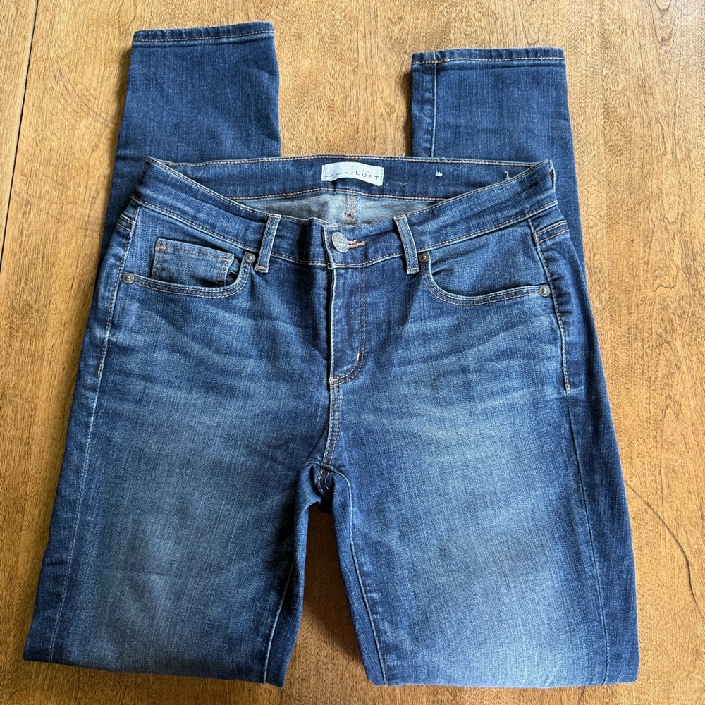 LOFT Dark Blue Skinny Jeans
